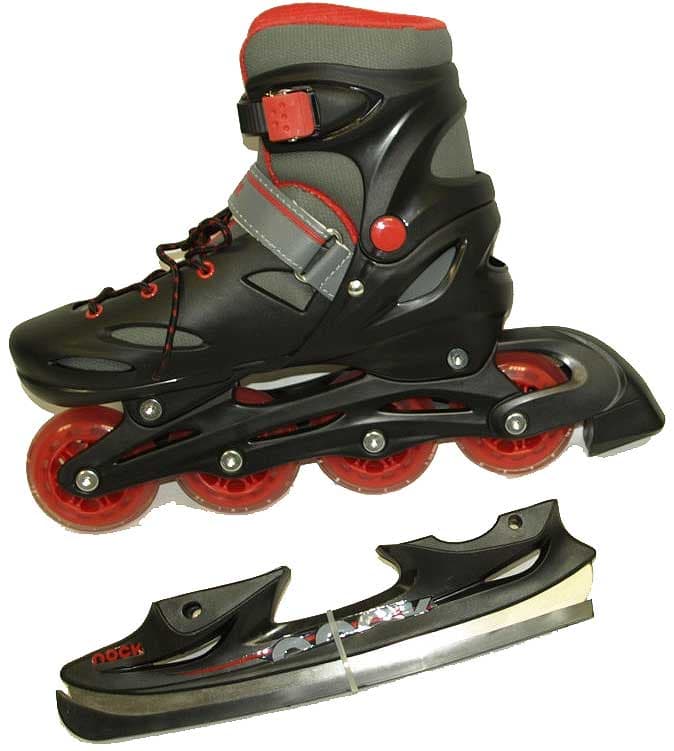 Rock Klizaljke i Roleri 2 u 1 Broj 30 - 33 Crvene  18-440