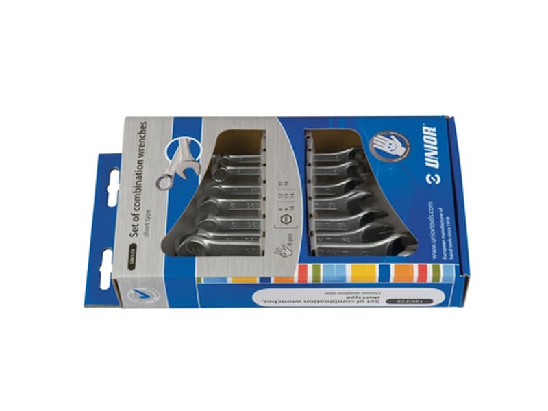 UNIOR Garnitura viljuškasto obručnih dvostranih ključeva 125/2CS 8-19mm 603712 845477