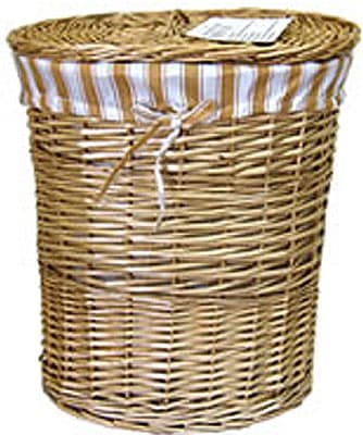 Korpa za odlaganje od pruća - ovalna svetlobraon manja
