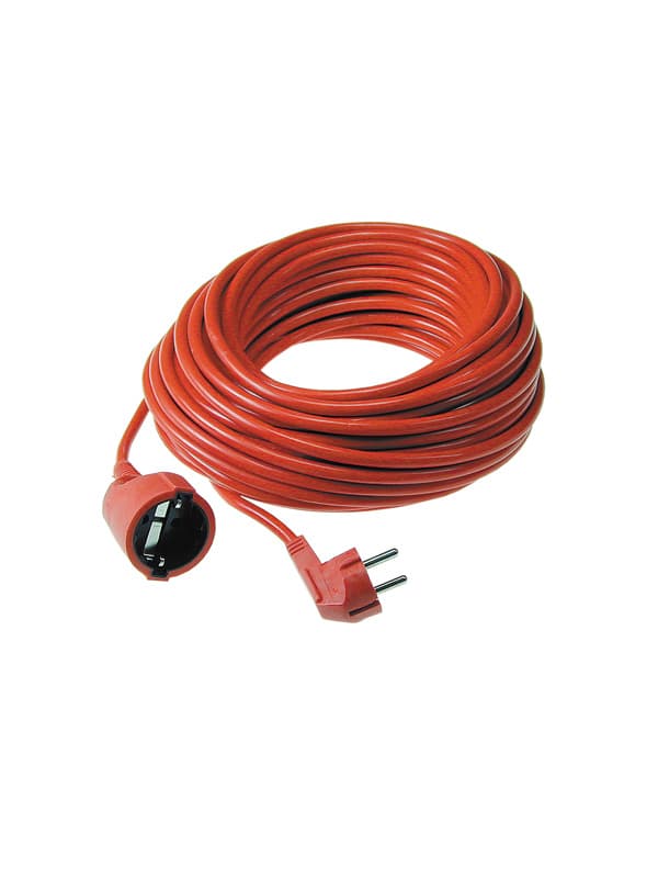 Produžni kabl s utikačem i natikačem šuko 20 m, narandžasti