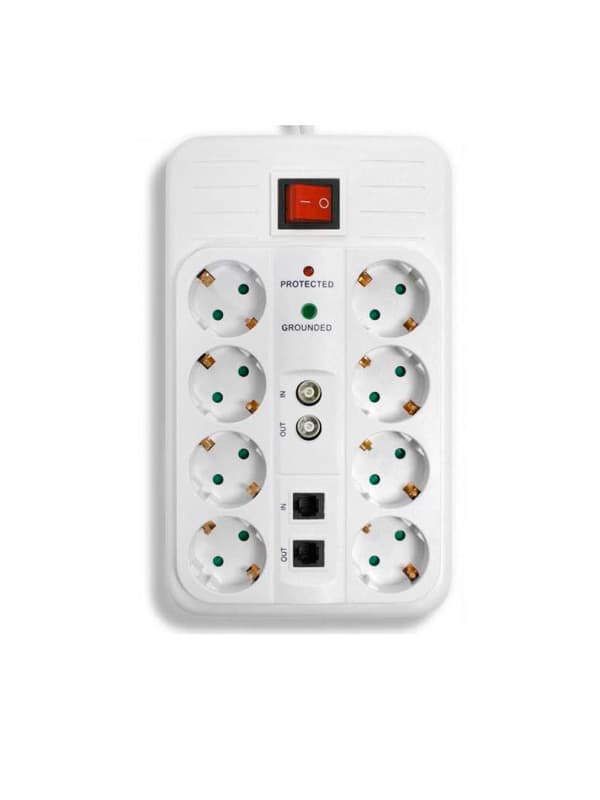 Osmostruka utičnica s prednap. i zaštitom od preopterećenja 3 m