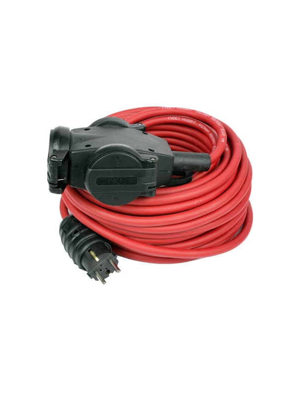 Trostruka prenosiva utičnica, IP44, 20 m