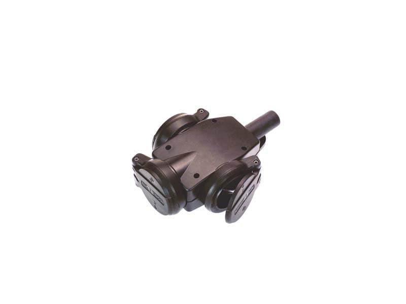 Trostruki natikač, IP44, gumeni 