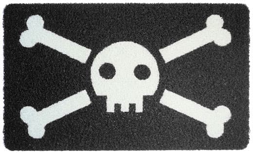 Kikkerland Otirač Jolly Roger Black DM09