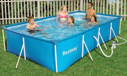 Pravougaoni Bazen Bestway Sa Pumpom i Čeličnom Konstrukcijom 400 x 211 x 81 cm 56424