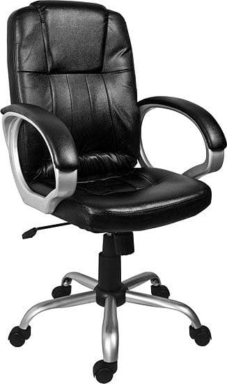 Kancelarijska Fotelja od eko Kože Noeud Crna