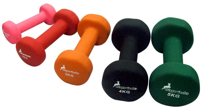 Jednoručni PVC teg - bućice komplet 1-5KG