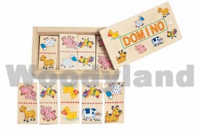 WoodyLand Drvene mini domine 90021