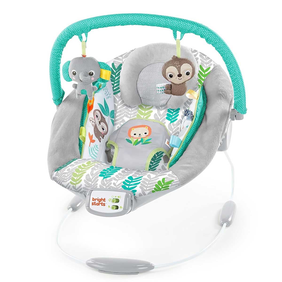Bright Starts™ Ležaljka - baunser  za bebe - sa vibracijom i melodijama Jungle Vines 12312