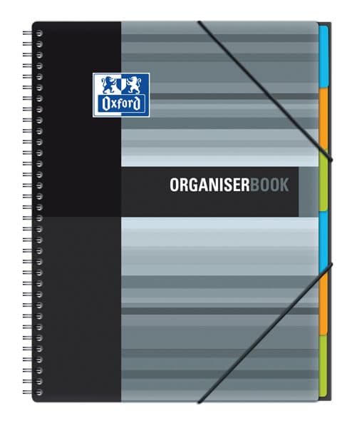 Sveska Oxford Student Organiserbook 244x310mm kvadratići 06XS3 Grey
