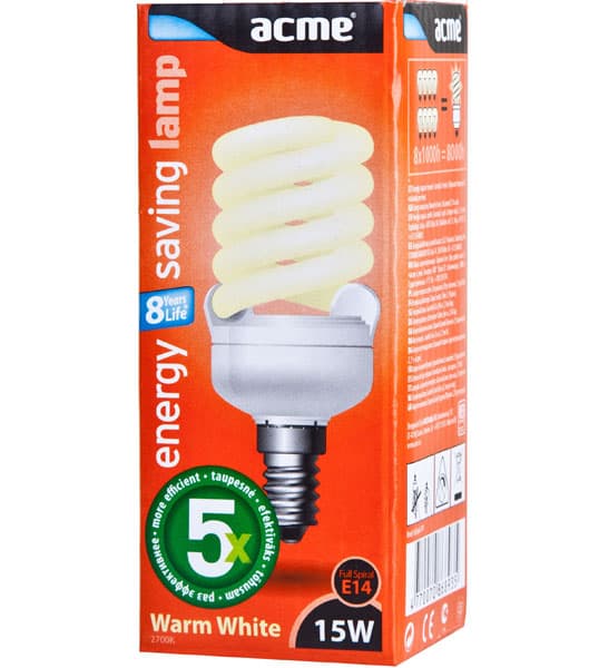 Acme Štedljive sijalice Full Spiral E14 15W 8000h 14ESFS15WE14