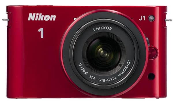 Nikon 1 digitalni fotoaparat sa zamenljivim objektivima J1 Crveni set sa objektivima 10-30mm i 30-110mm 16856