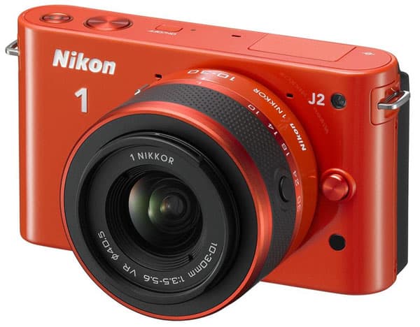 Nikon 1 digitalni fotoaparat sa zamenljivim objektivima J2 Orange set sa objektivima 10-30mm i 30-110mm 17138