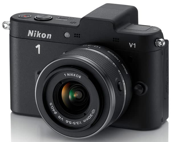 Nikon 1 digitalni fotoaparat sa zamenljivim objektivima V1 Crni set sa objektivom 10-30mm 16698