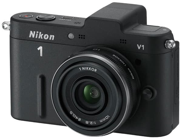 Nikon 1 digitalni fotoaparat sa zamenljivim objektivima V1 Crni set sa objektivom 10mm f/2.8 16699