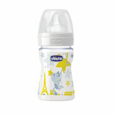 Chicco plastična flašica sa silikonskom cuclom Well-Being 150ml  0m+  00070702000080