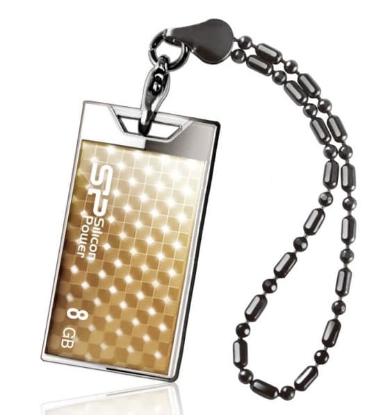 Silicon Power 8GB USB 2.0 Touch 851 Gold SP008GBUF2851V1G