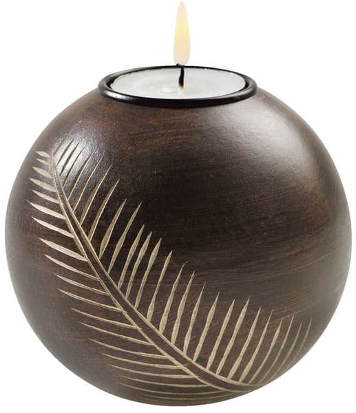 Drveni Svećnjak SYRIA - kugla sa motivom lista