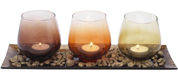 Svećnjak SAISA tacna sa tri svećnjaka