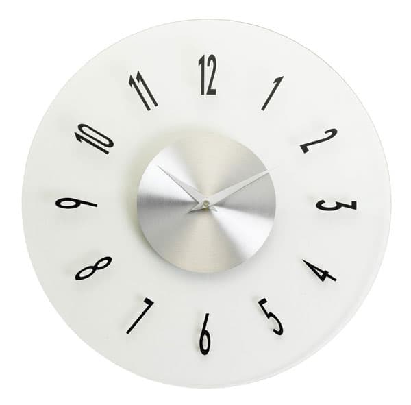 Zidni sat Loop 40cm staklo/aluminijum