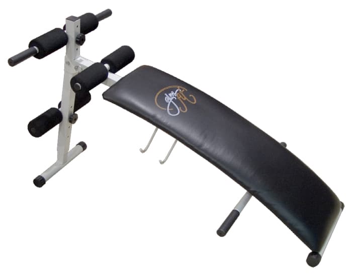 Kosa klupa za trbušnjake sa držačem za tegove - 291252