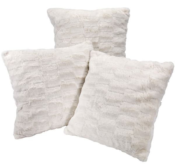 Ukrasni jastuk Gerna 45x45cm veštačko krzno bela