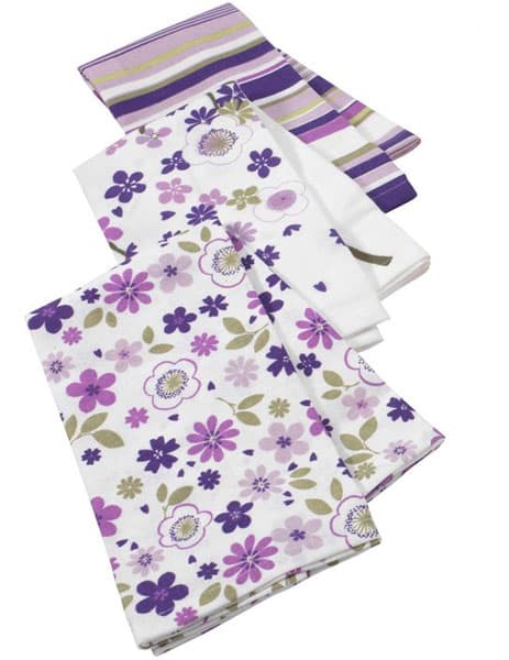 Kuhinjska krpa - set od 3 krpe Sakura 50x70cm ljubičasta