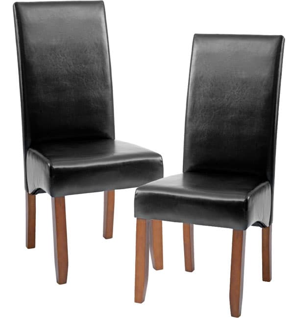 Dve trpezarijske stolice Delaver veštačka koža braon