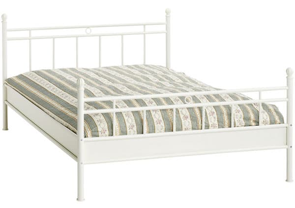 Krevet SONNY 140x200cm metal krem + dušek Basic S10