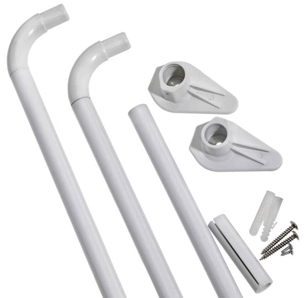 Šipka za tuš-zavese 90x90x90cm bela