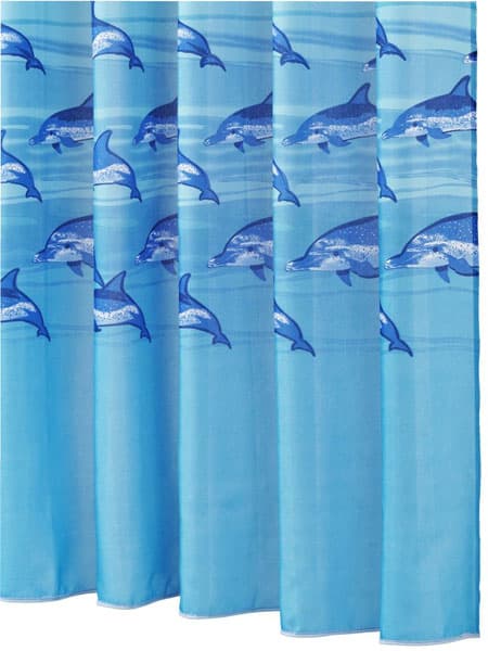 Zavesa za tuš kabinu ili kadu Delfin 180x200 plava