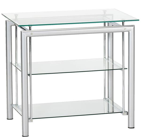 TV polica Glossy staklo - metal