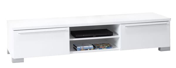 TV-polica Ian sa 2 fioke - visoki sjaj bela