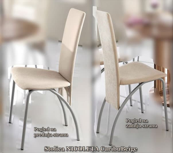 Trpezarijske Stolice Nicoleta Caribu Beige 2kom