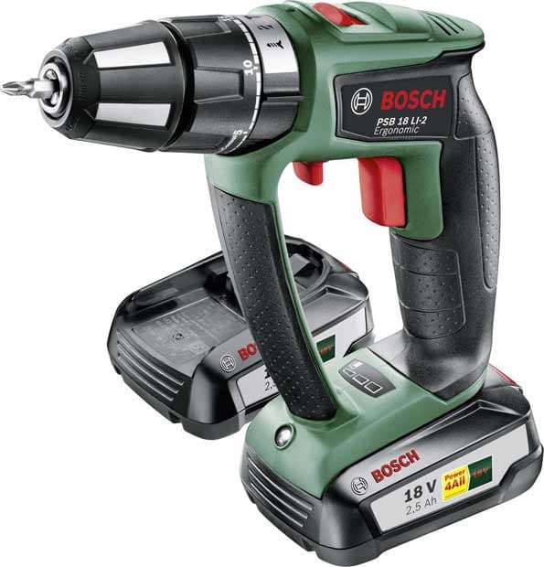 Akumulatorska bušilica odvrtač Bosch PSB 18 LI-2 Ergonomic sa dva akumulatora 06039B0301