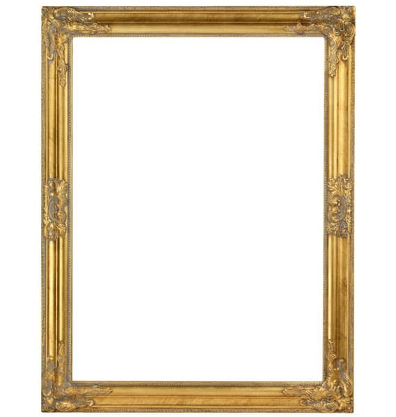 Ogledalo Crown 70×90cm zlatni ram