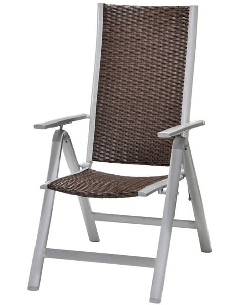 Podesiva stolica Jupiter 5 pozicija aluminijum / tvrdo drvo / petan