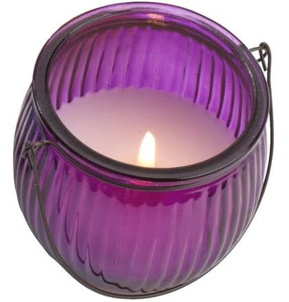 Sveća u čaši Glossy ljubičasta 2 komada