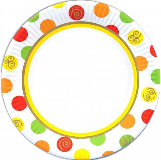 PapStar papirni tanjir Balls Ø23cm 20 komada PS 11288