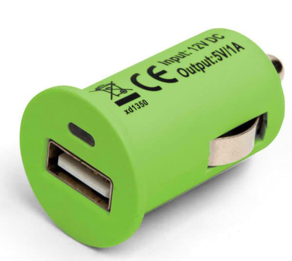 Kikkerland USB punjač za automobil zeleni US024-G