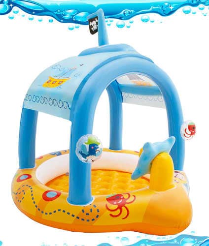 Bazen za decu sa štitnikom od sunca