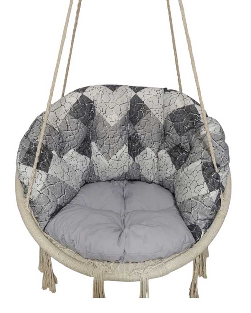 Dvobojni jastuci za makrame ljuljašku Grey - Grey stone