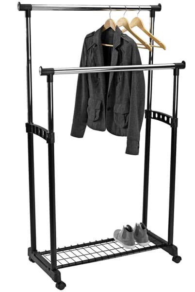 Dupli stalak za odeću sa policom za obuću Spider