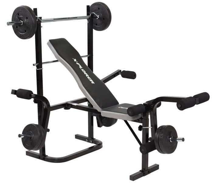 Benč klupa u kompletu sa tegovima 25KG X-plorer Duro 5845