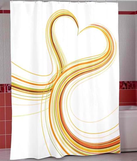 Tekstilna zavesa za kadu Heart