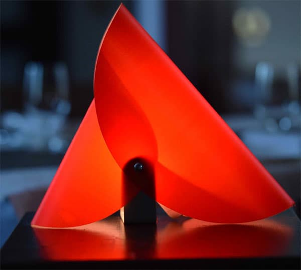 Dekorativna lampa sa 3 PVC abažura crvena E14