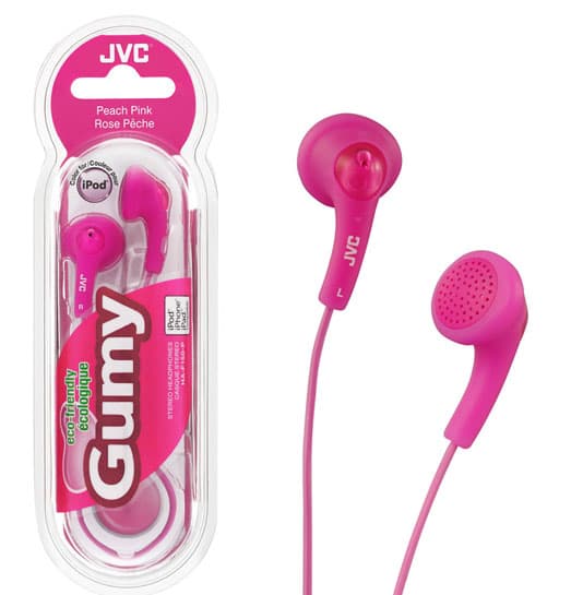 JVC Gumy slušalice, odgovarajuće za iPod i iPhone HA-F150 roze
