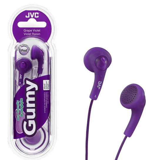JVC Gumy slušalice, odgovarajuće za iPod i iPhone HA-F150 ljubičaste