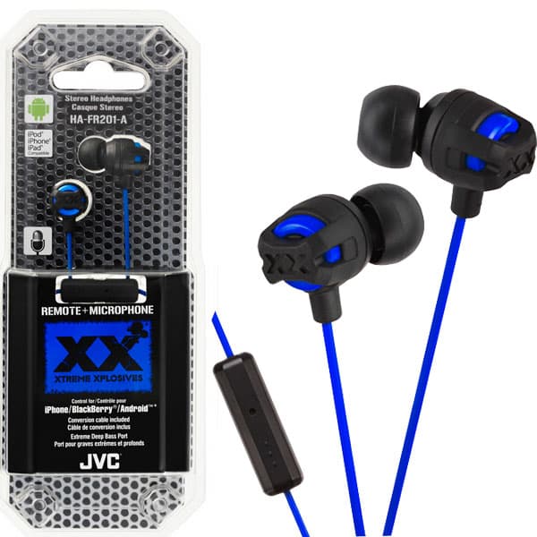 JVC XX In-Ear slušalice sa mikrofonom i daljinskim HA-FR201 plave