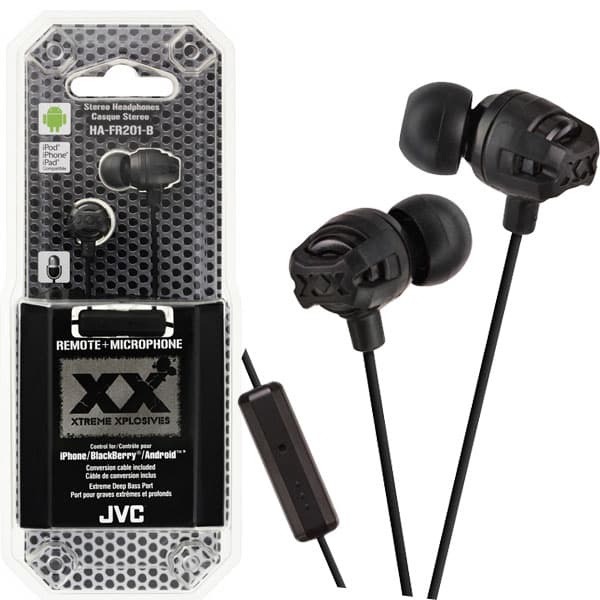JVC XX In-Ear slušalice sa mikrofonom i daljinskim HA-FR201 crne